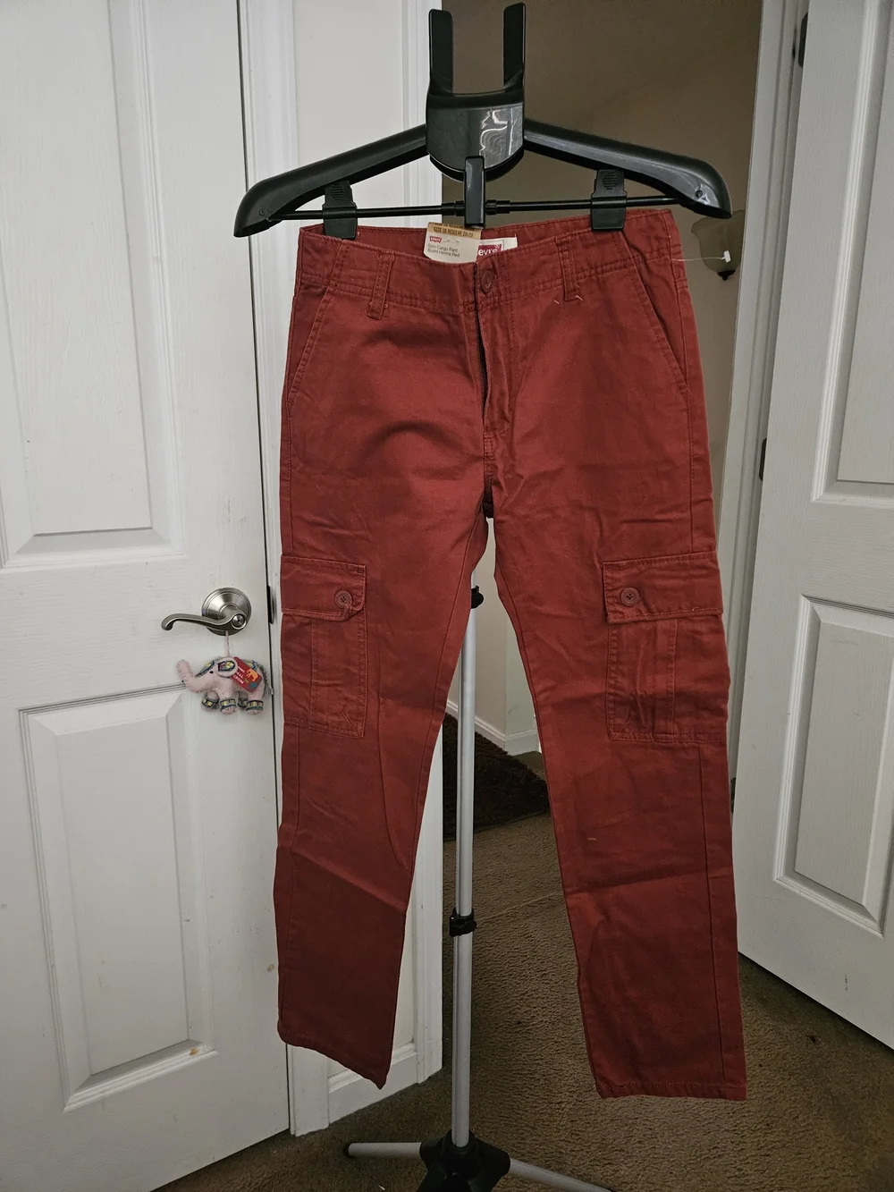 Levi's Kids Cargo Jeans in Rust Red